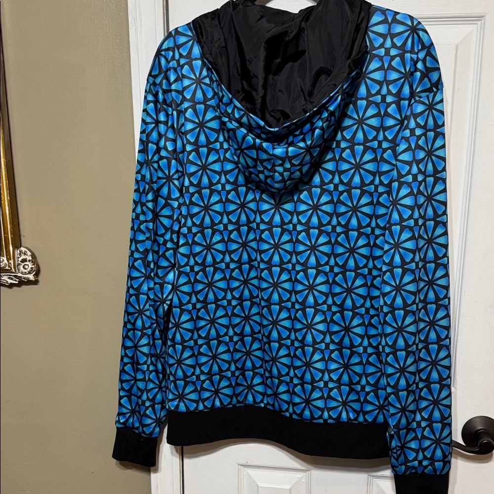 Reversible Colorful Patterned Pockets Hooded Jack… - image 10